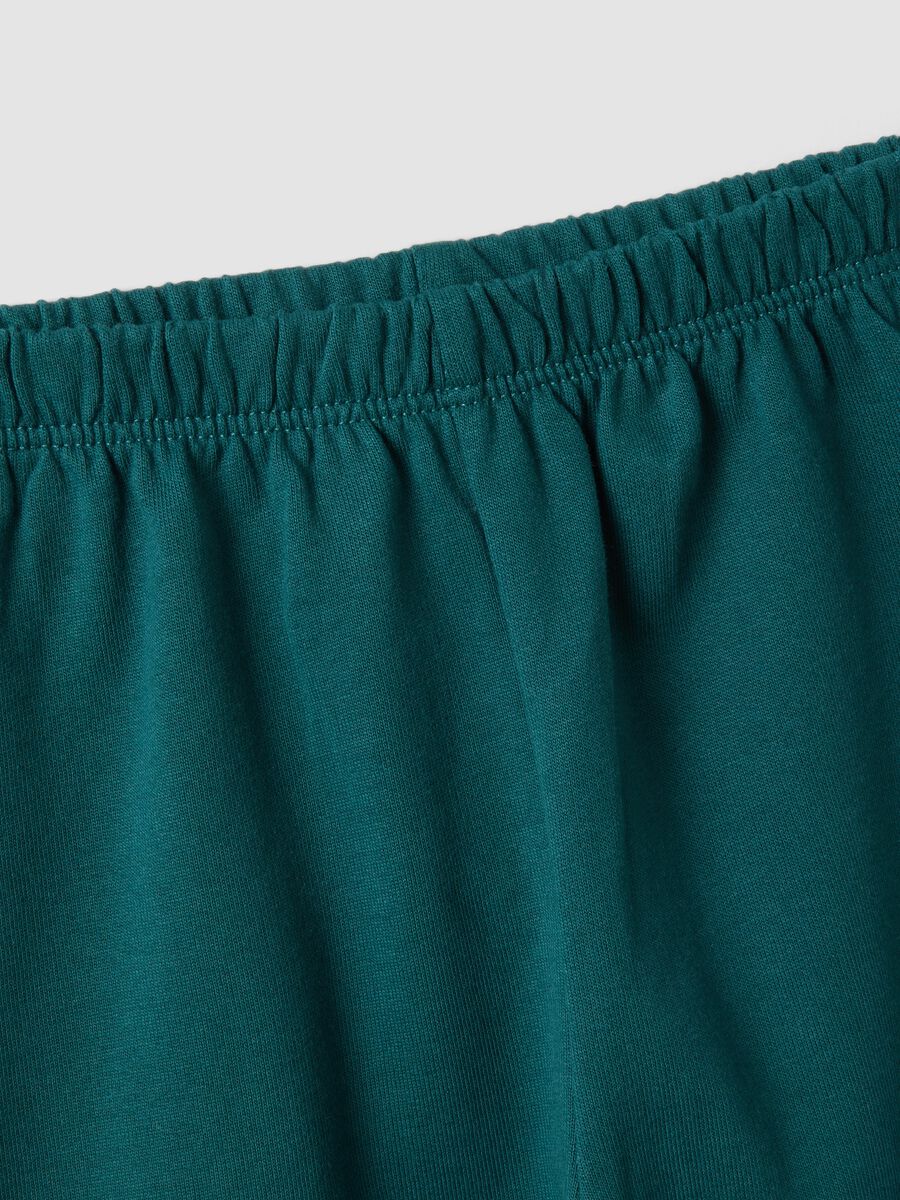 Pigiama verde in puro cotone organico con girocollo_3