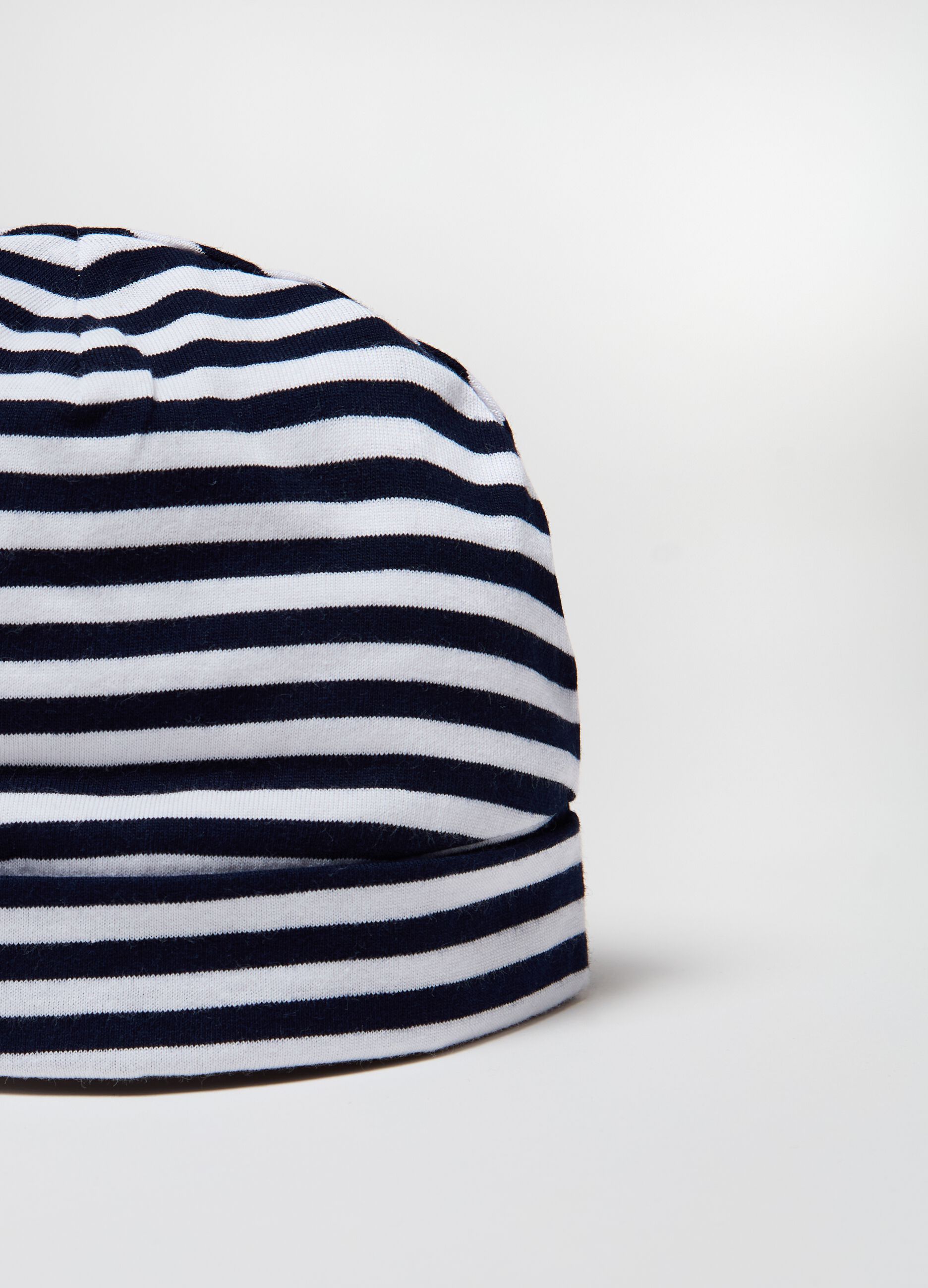 Striped organic cotton hat