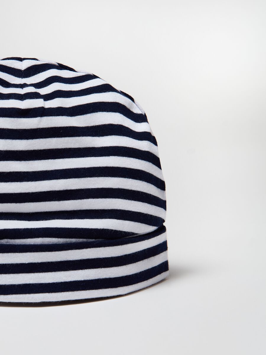 Striped organic cotton hat_1