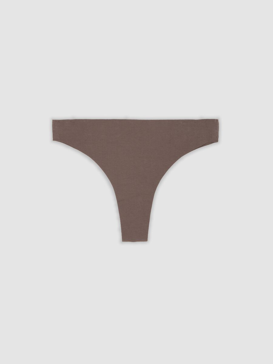 Brown organic stretch-cotton Brazilian knickers_6