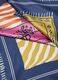 Blue scarf with multicolour print_2