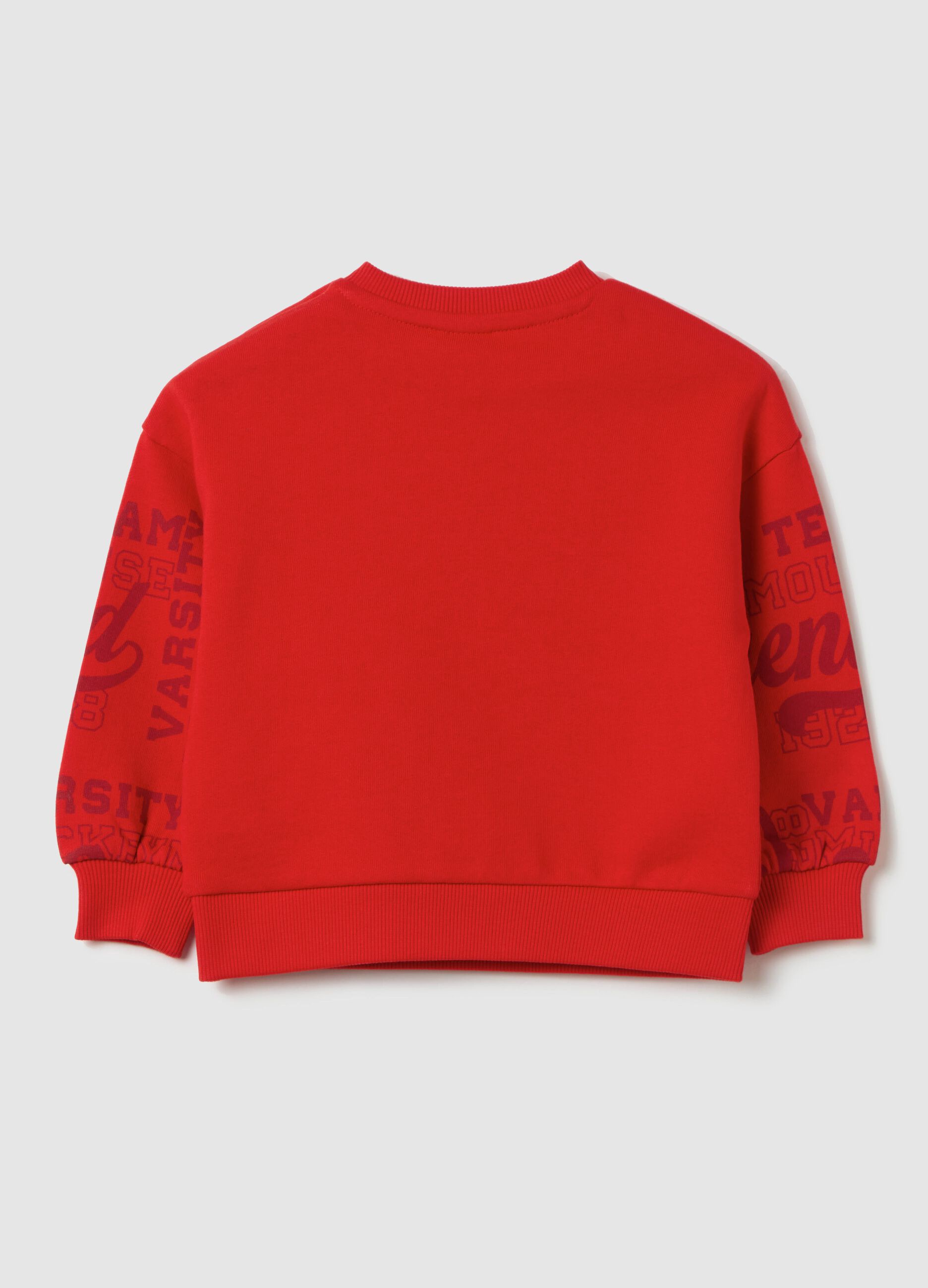 French Terry sweatshirt with Mickey Mouse print