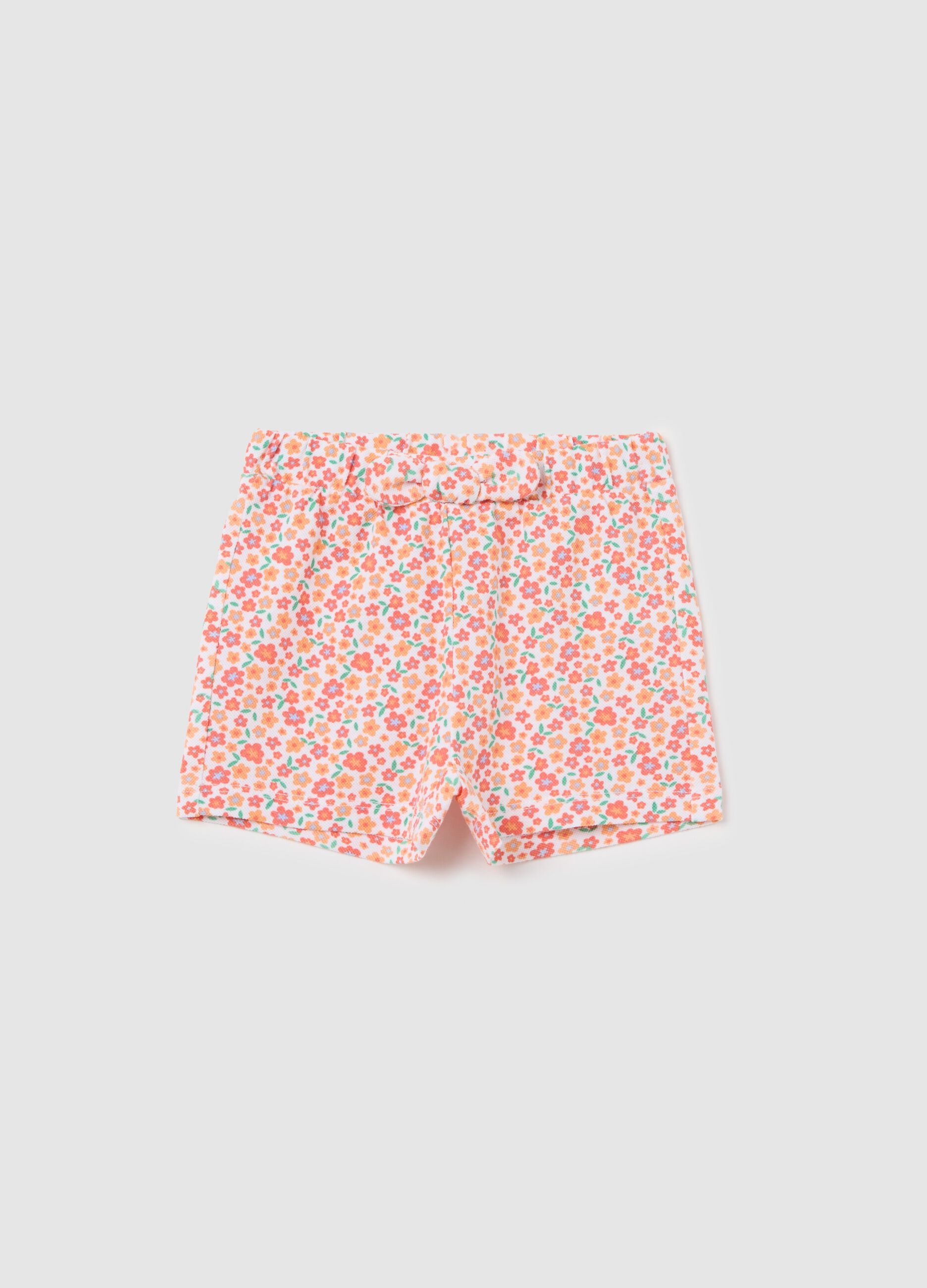 Short da neonata in puro cotone multicolor regular fit con fantasia