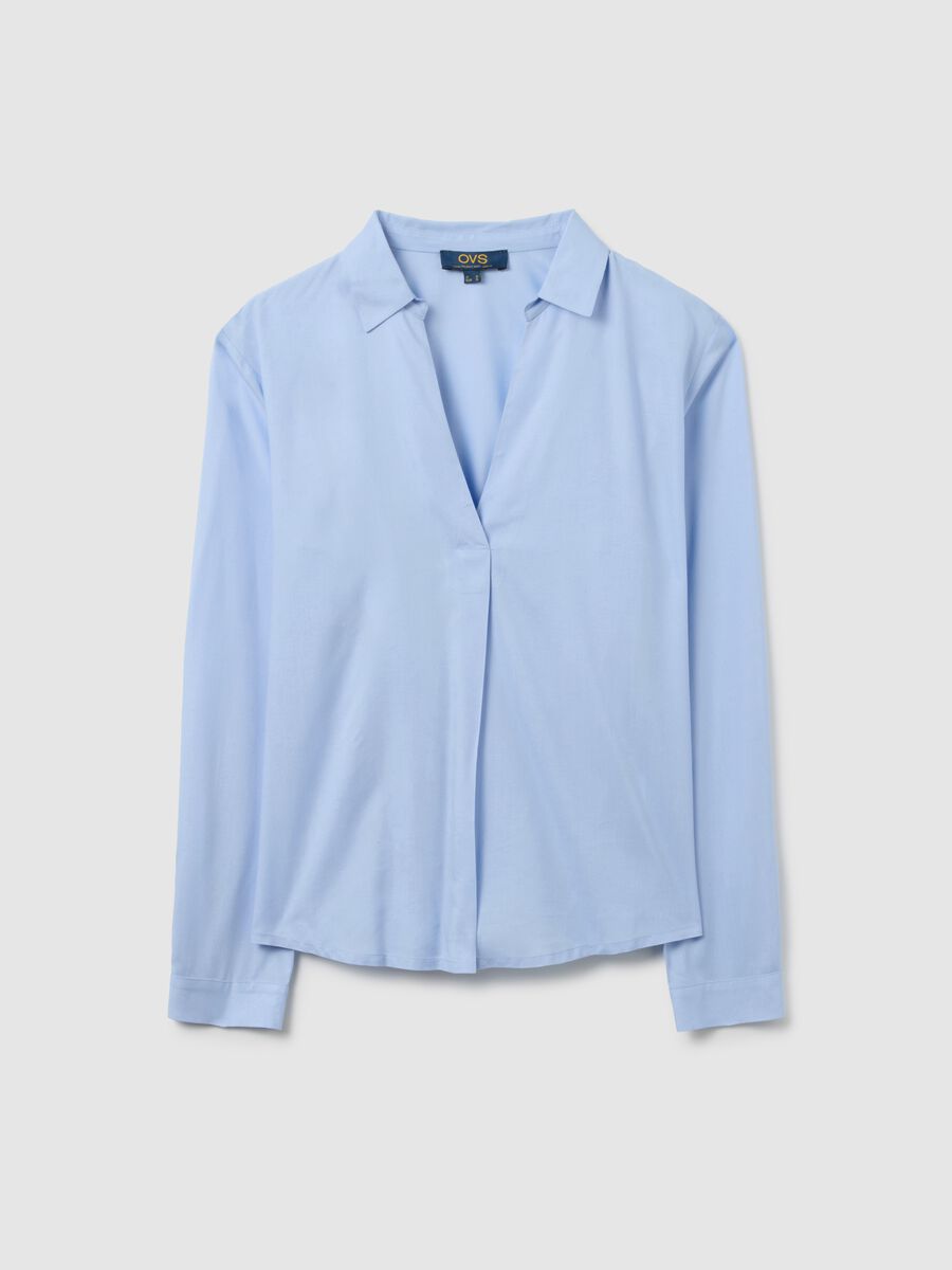 Light blue long-sleeve regular fit shirt_4