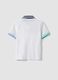 Children's white pure cotton polo regular fit with coloured trims_1