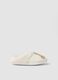 White slippers with embroidered teddy bear for girls_0