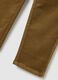 Children's brown regular fit stretch cotton blend trousers_3