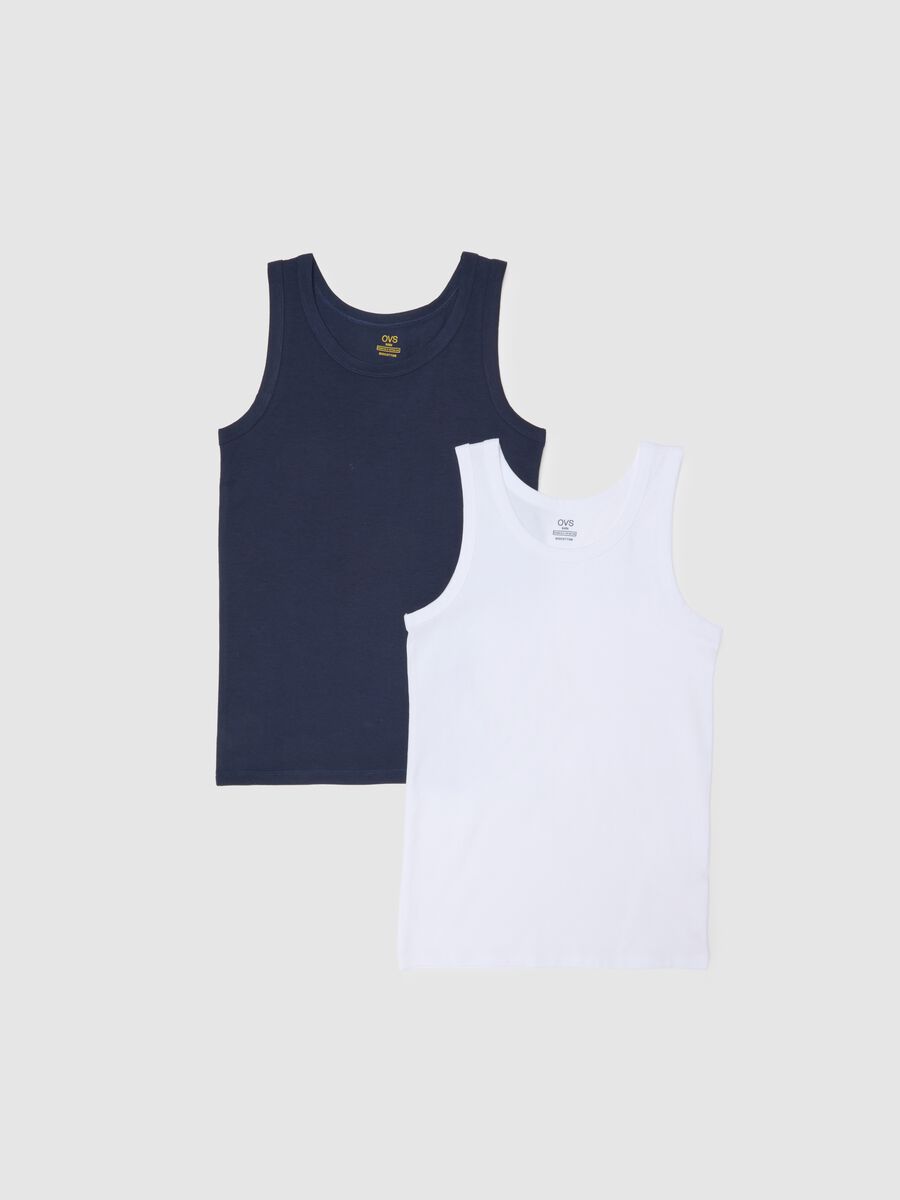 Boys' Multicolour Cotton Undershirt Duo Pack Regular Fit_0
