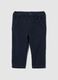 Regular fit blue stretch cotton blend toddler trousers_0