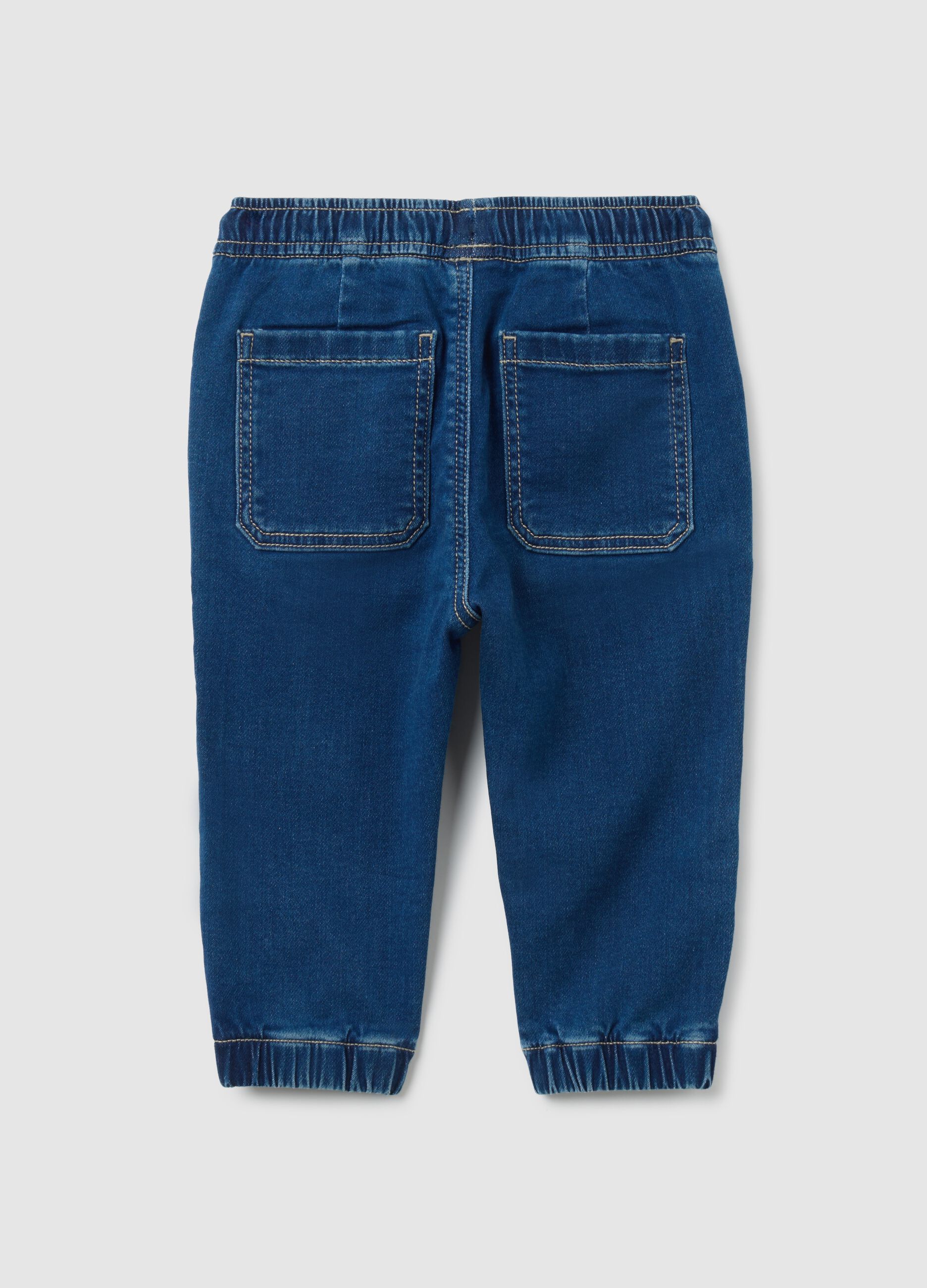 Children's blue denim jogger trousers - regular fit