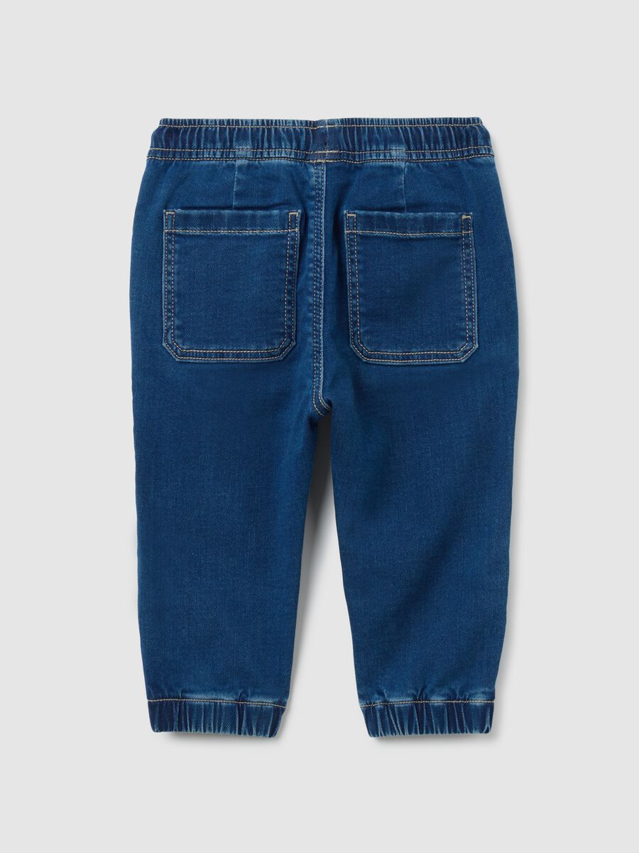 Children's blue denim jogger trousers - regular fit_1