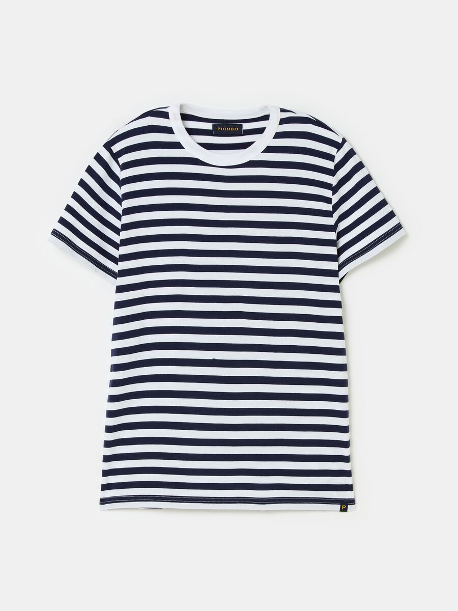 Striped T-shirt with round neck_3