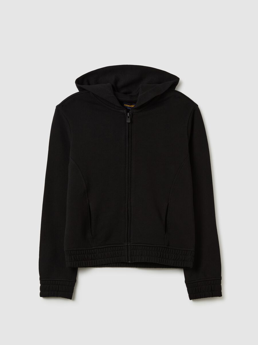 Full-zip sweatshirt in French terry with hood_3