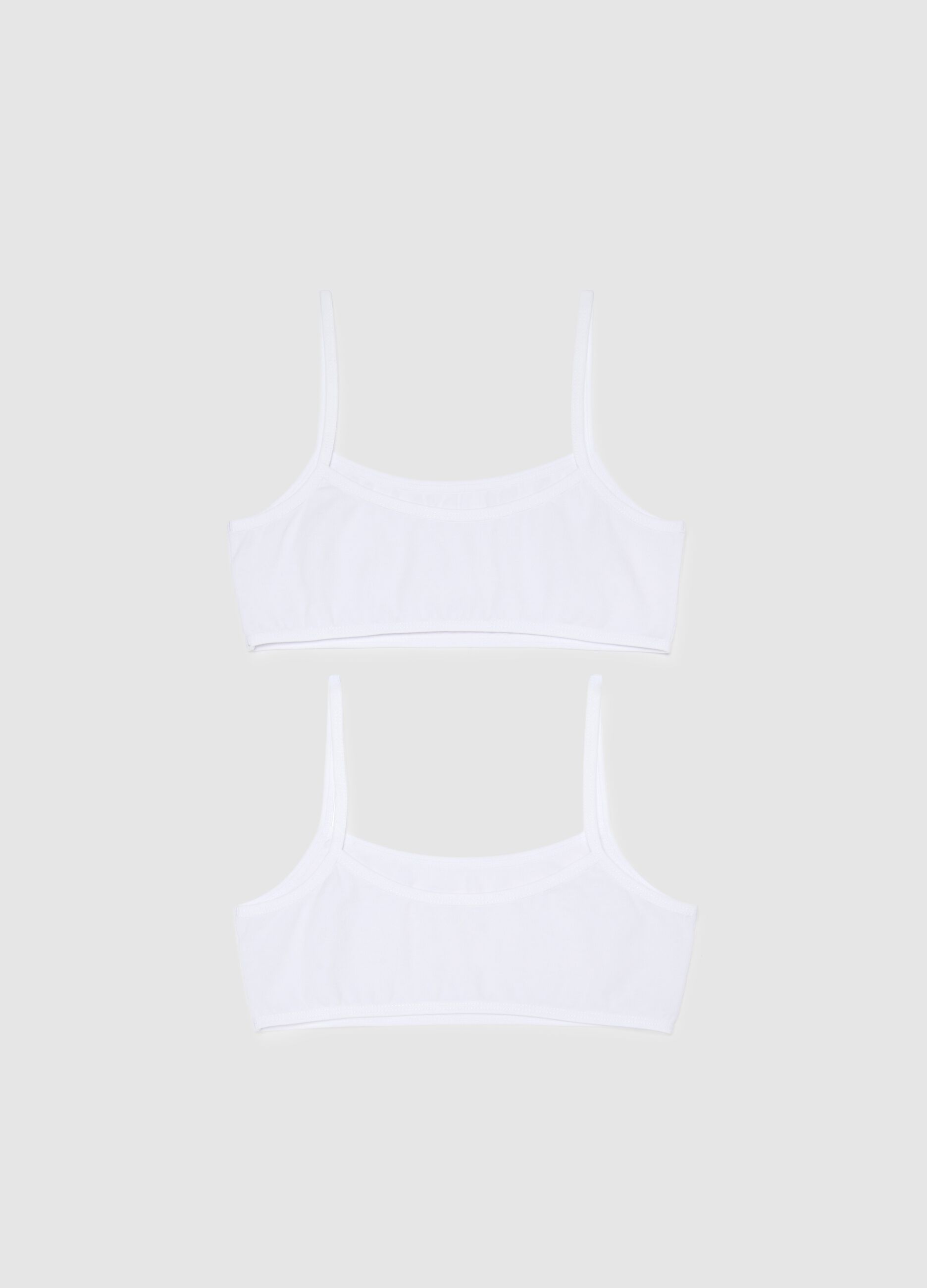 Pack of Girls' White Cotton Bralette Bras