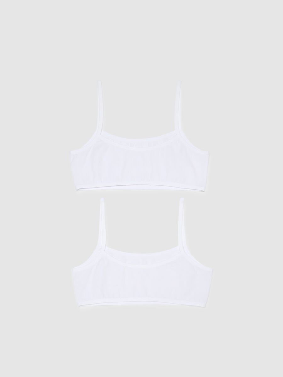 Pack of Girls' White Cotton Bralette Bras_1