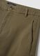 Green stretch cotton regular fit chino trousers_5