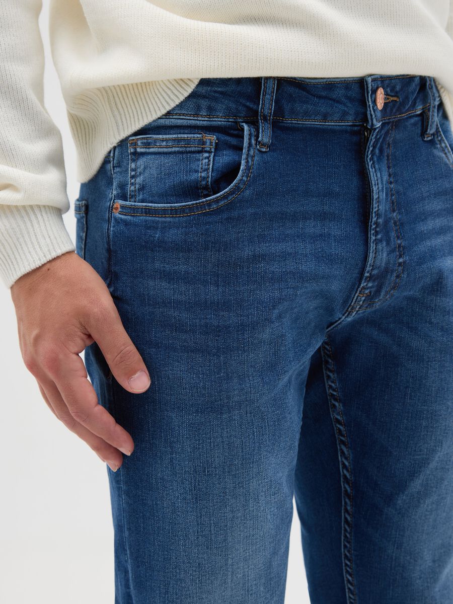 Slim Fit Blue Denim Jeans_3