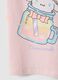 T-shirt in cotone elasticizzato rosa da bambina regular fit con stampa_3