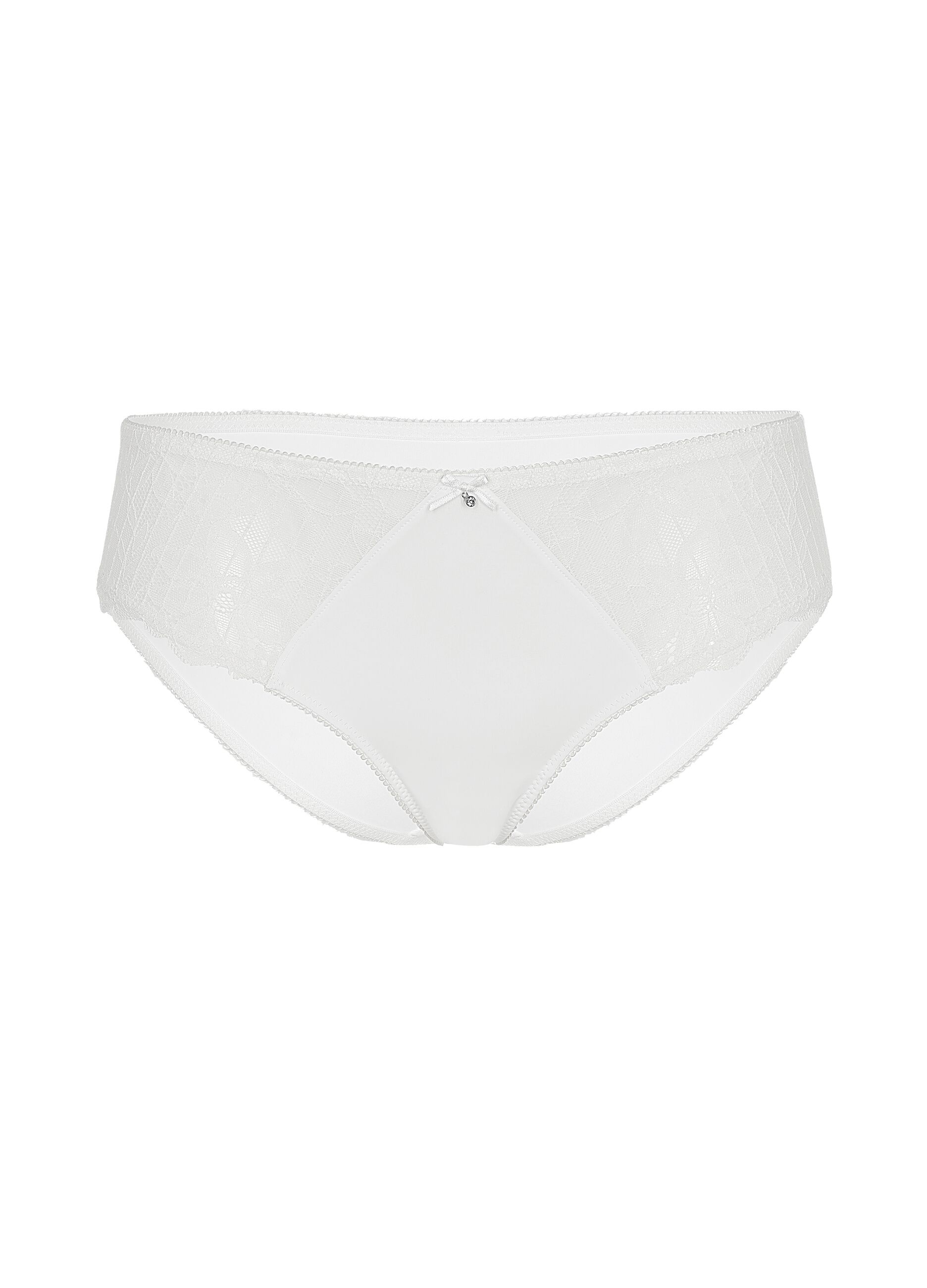 Midi briefs in striped lace