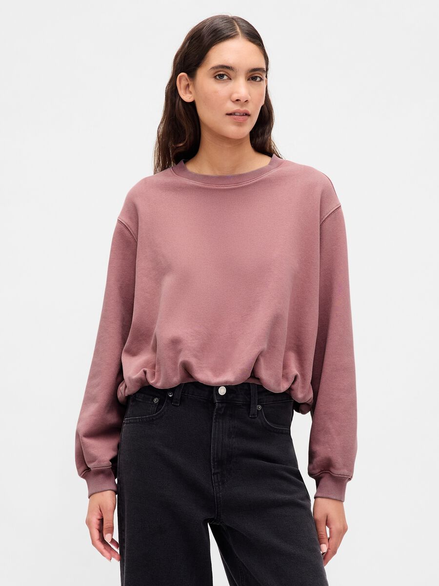 Pink Crew Neck Sweatshirt_0