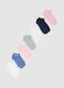 Multicoloured cotton blend short socks multipack set_0
