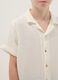 Boys&rsquo; white pure cotton shirt with crinkled texture_2