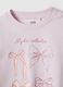 Purple pure cotton t-shirt with bows for girls_2
