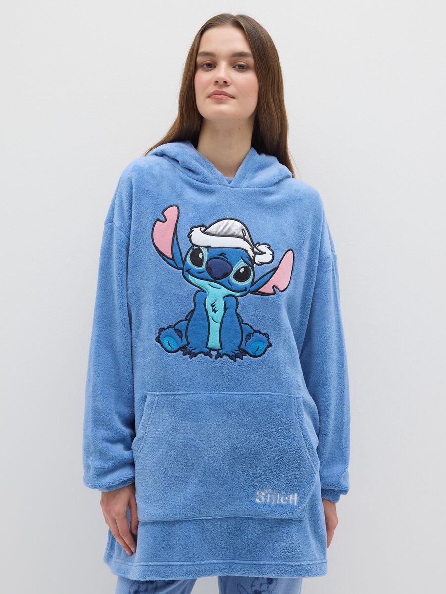 Vestaglia blu con cappuccio e stampa Disney_1