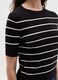 Short-sleeved top with striped design_2