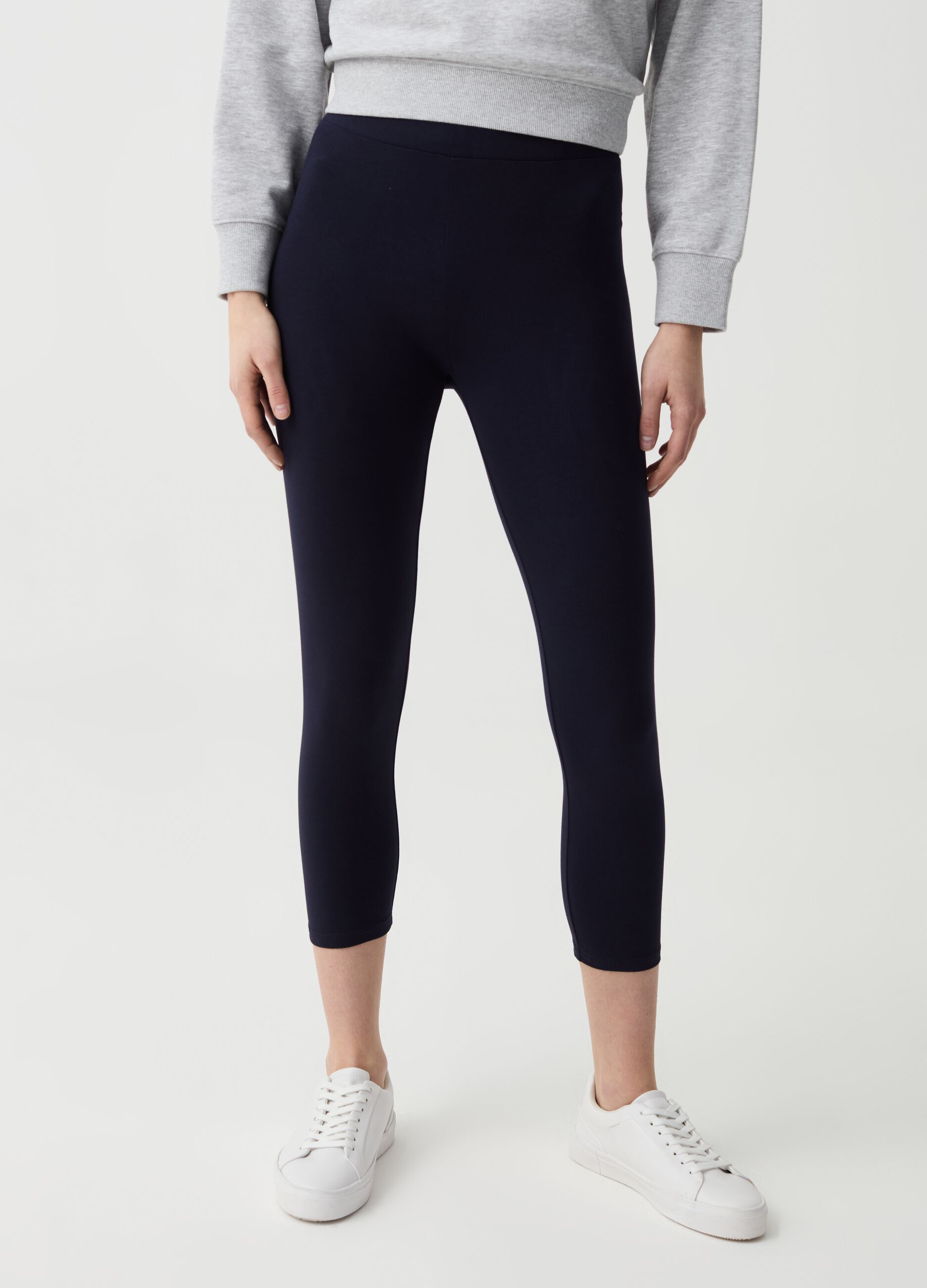 Essential stretch cropped leggings