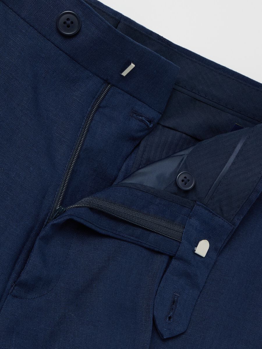 Oversized chino trousers in linen_5