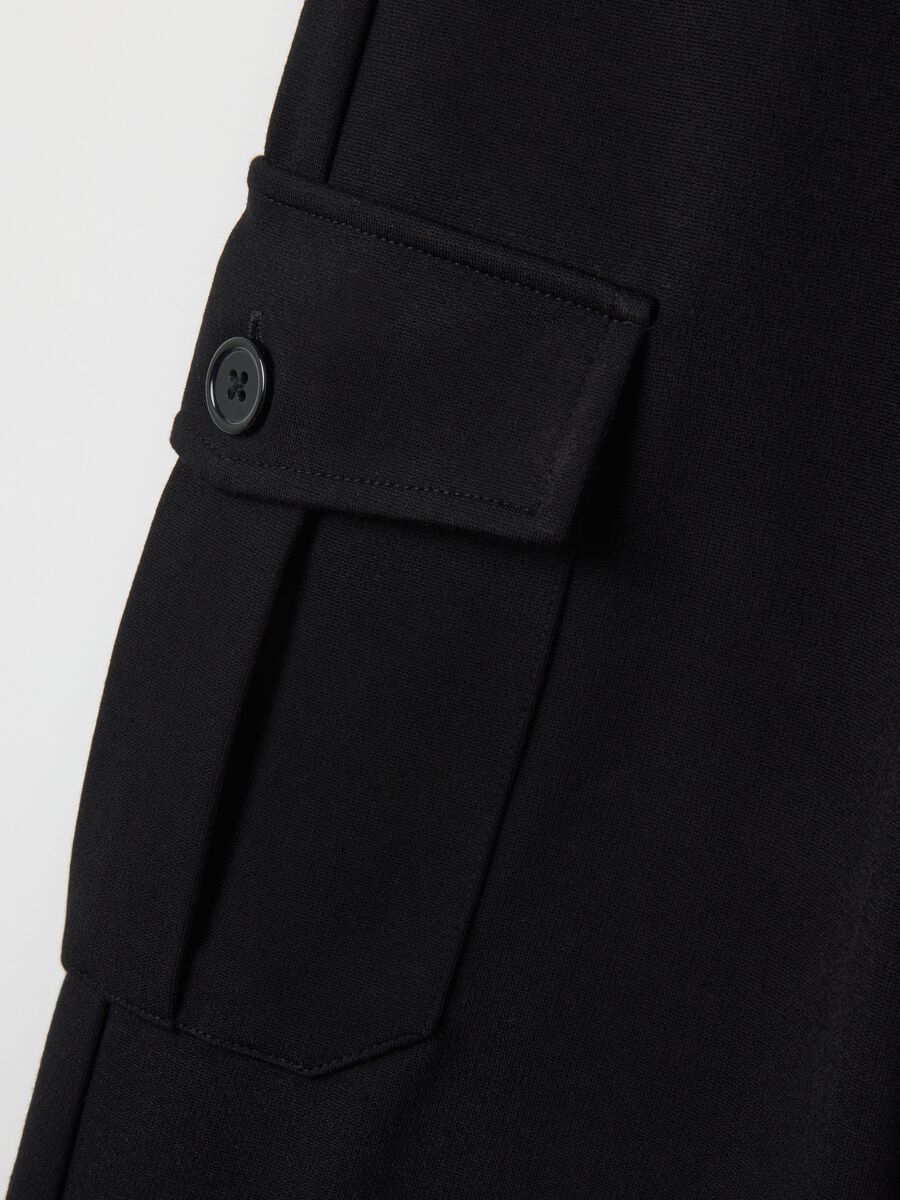 Girls' wide leg black trousers_3