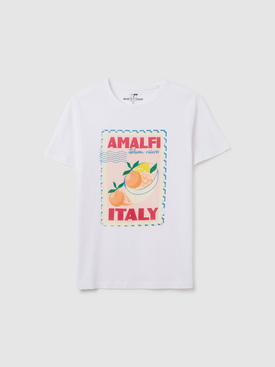 White pure cotton regular fit T-shirt_4