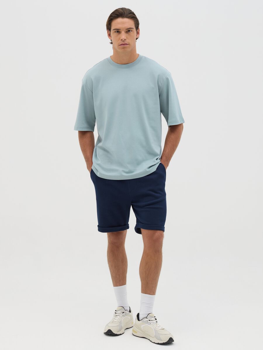 Chino Bermuda shorts in cotton with drawstring_0