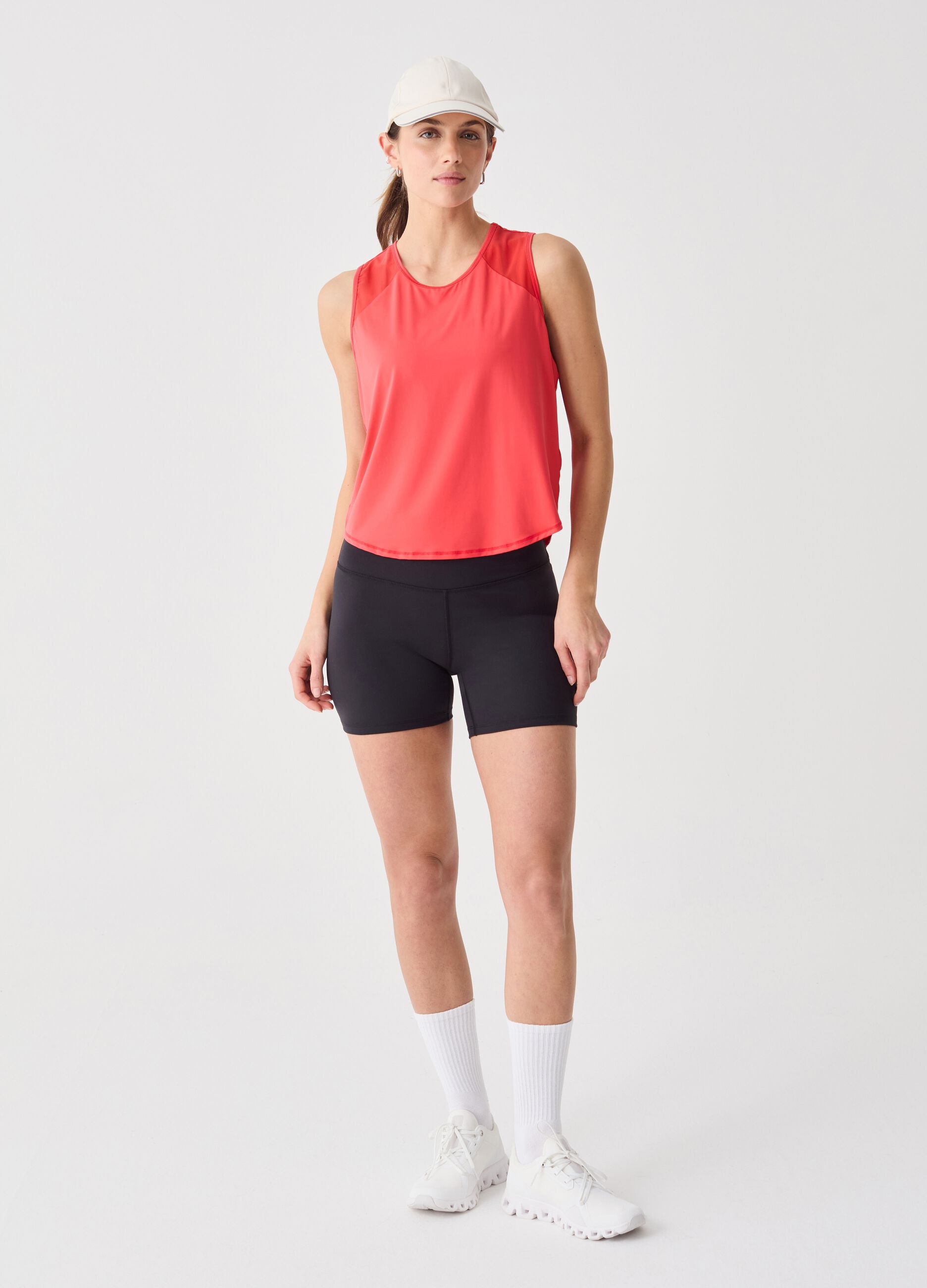 ALTAVIA STUDIO tank top with mesh inserts