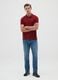 Men's red pure cotton polo shirt regular fit_1