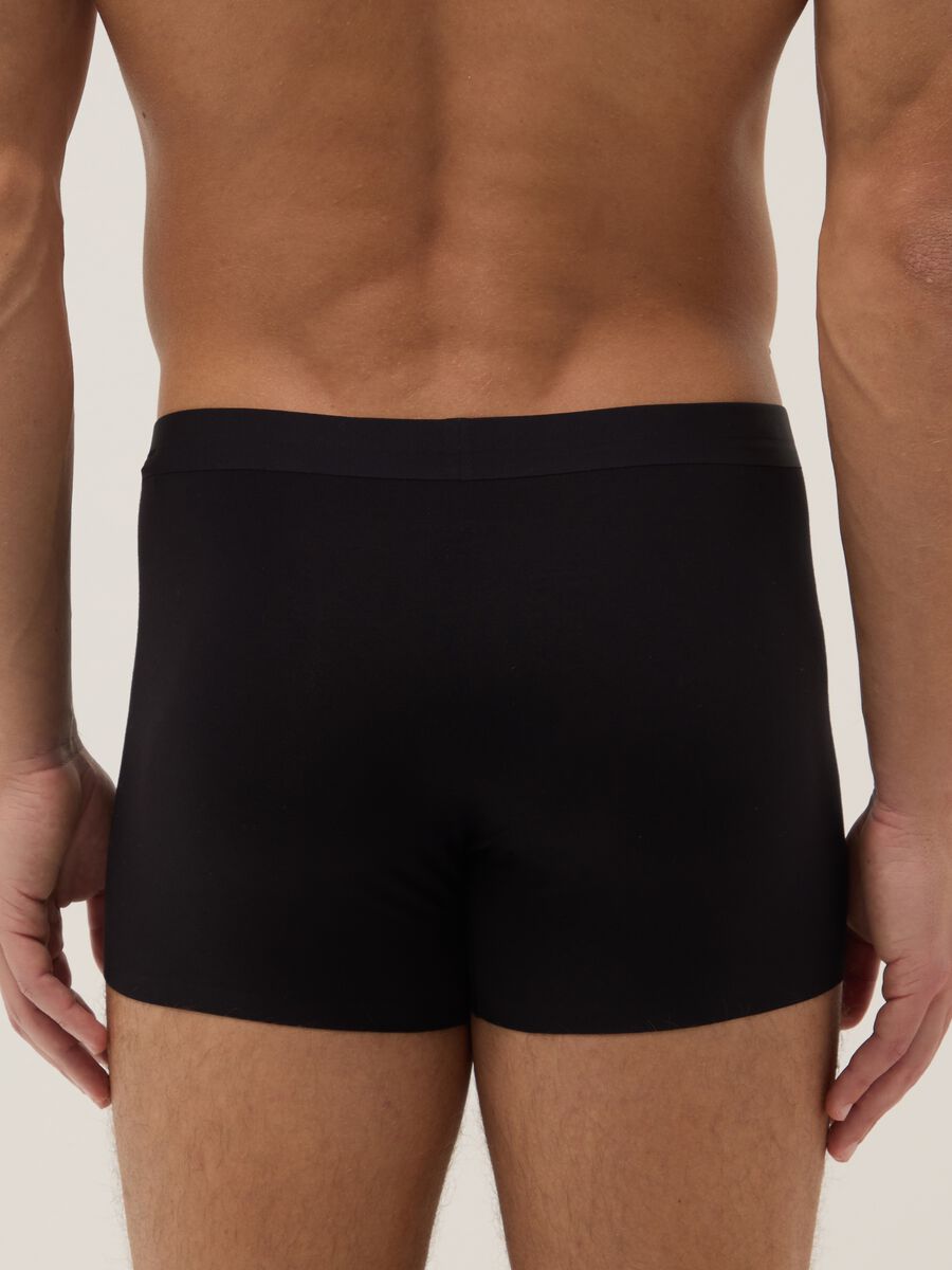 Bipack boxer in modal elasticizzato nero regular fit_2