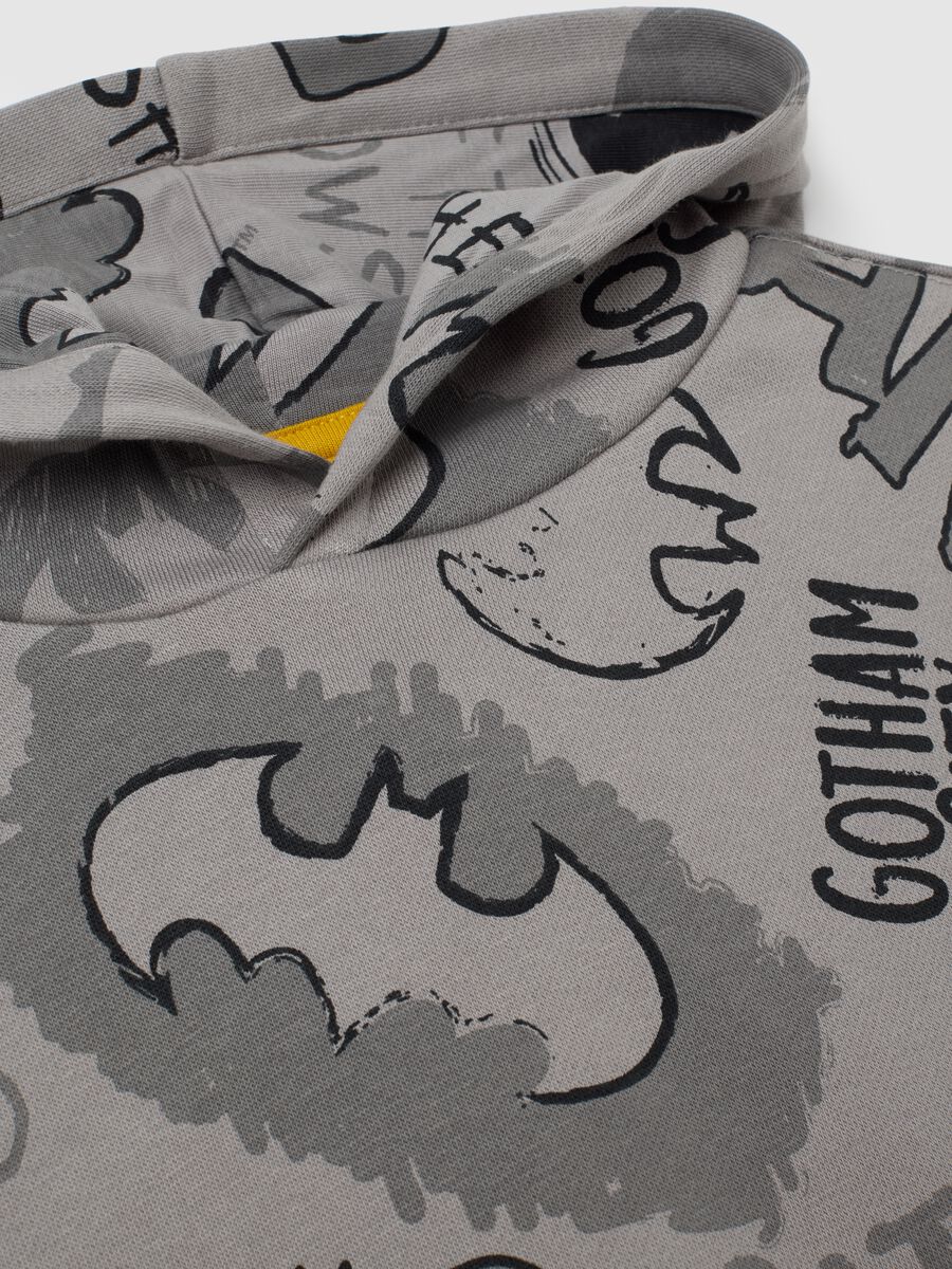 Grey cotton blend children's tracksuit regular fit with print_2