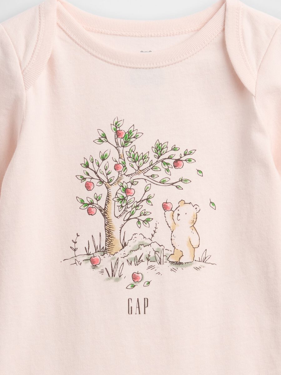 Pink cotton bodysuit for unisex newborns_2