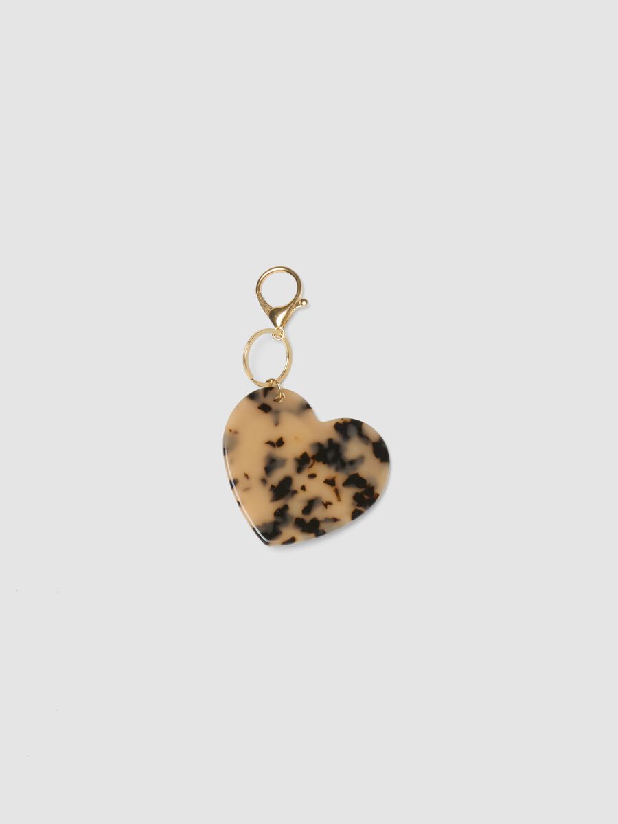 Beige heart-shaped keyring_1