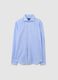 Slim-fit blue cotton shirt_4