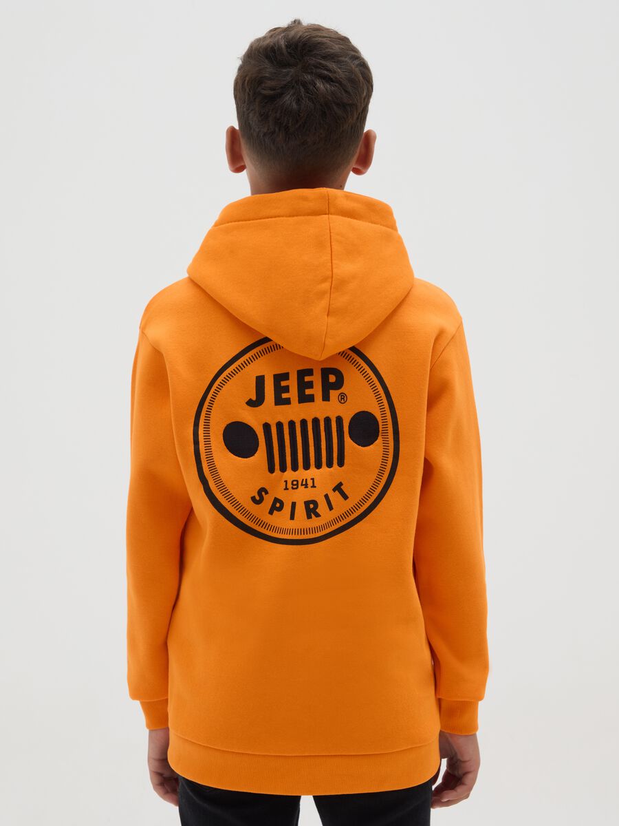 Orange cotton blend regular fit children's sweatshirt_1