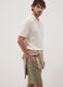 Green linen and cotton-blend chino shorts_3