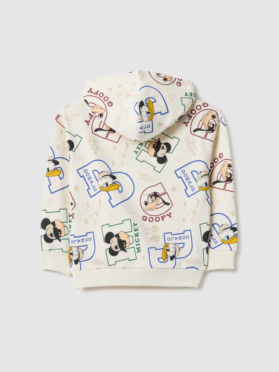 Beige children's hoodie in pure cotton over fit_1