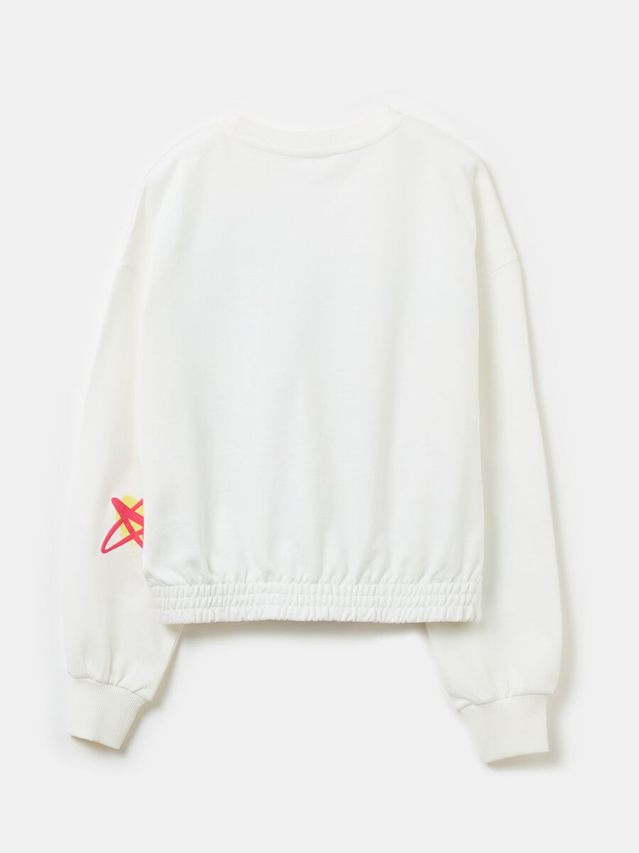 Felpa in French Terry con stampa Topolino_4