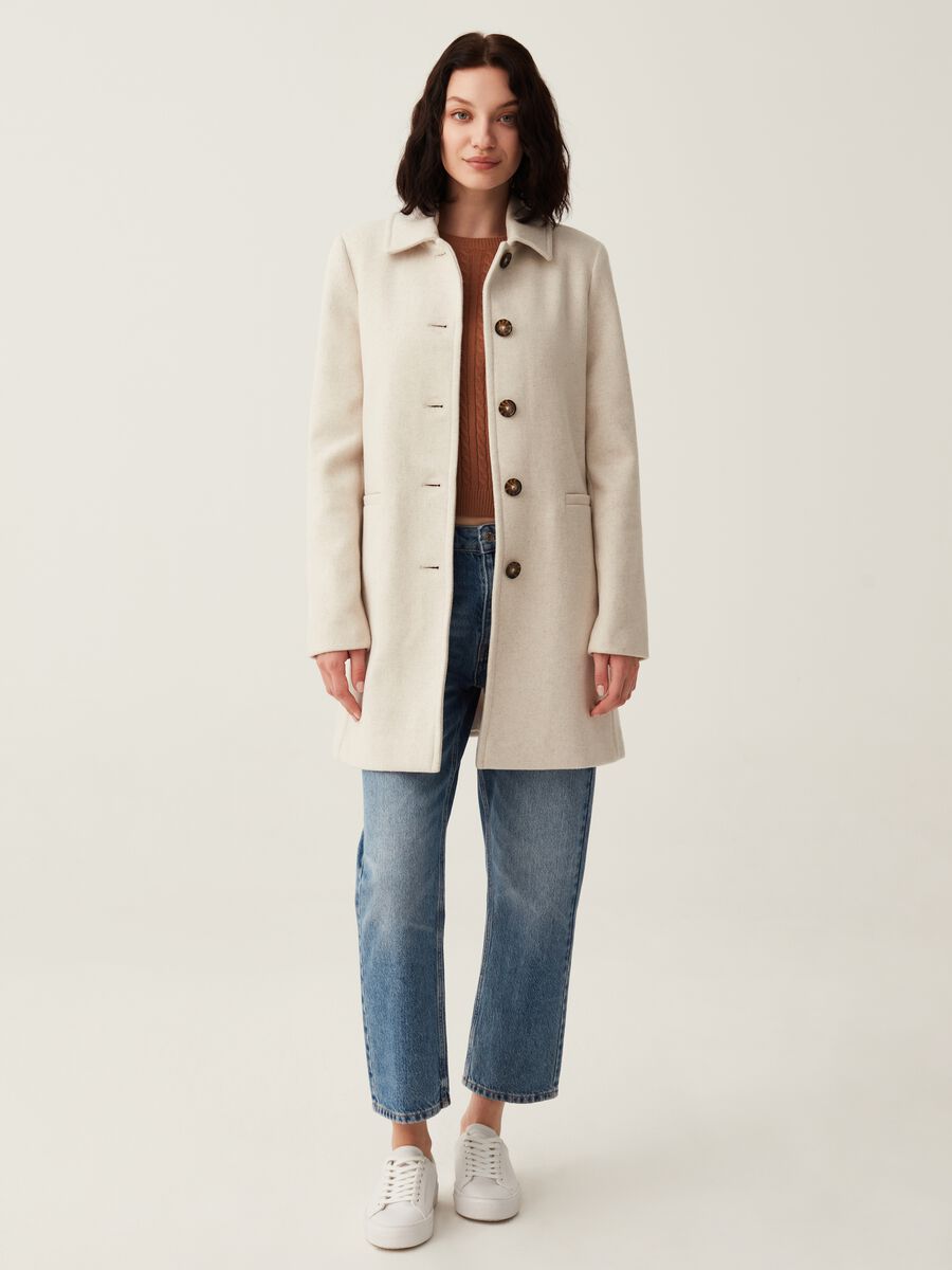 Cappotto monopetto con colletto_0