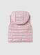 Girls' Sleeveless Padded Pink Hooded Gilet_1