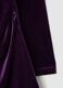Purple velvet slim fit dress with draping_5