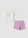 Pink organic cotton short pyjamas_0