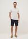 Blue cotton chino bermuda shorts, regular fit_0
